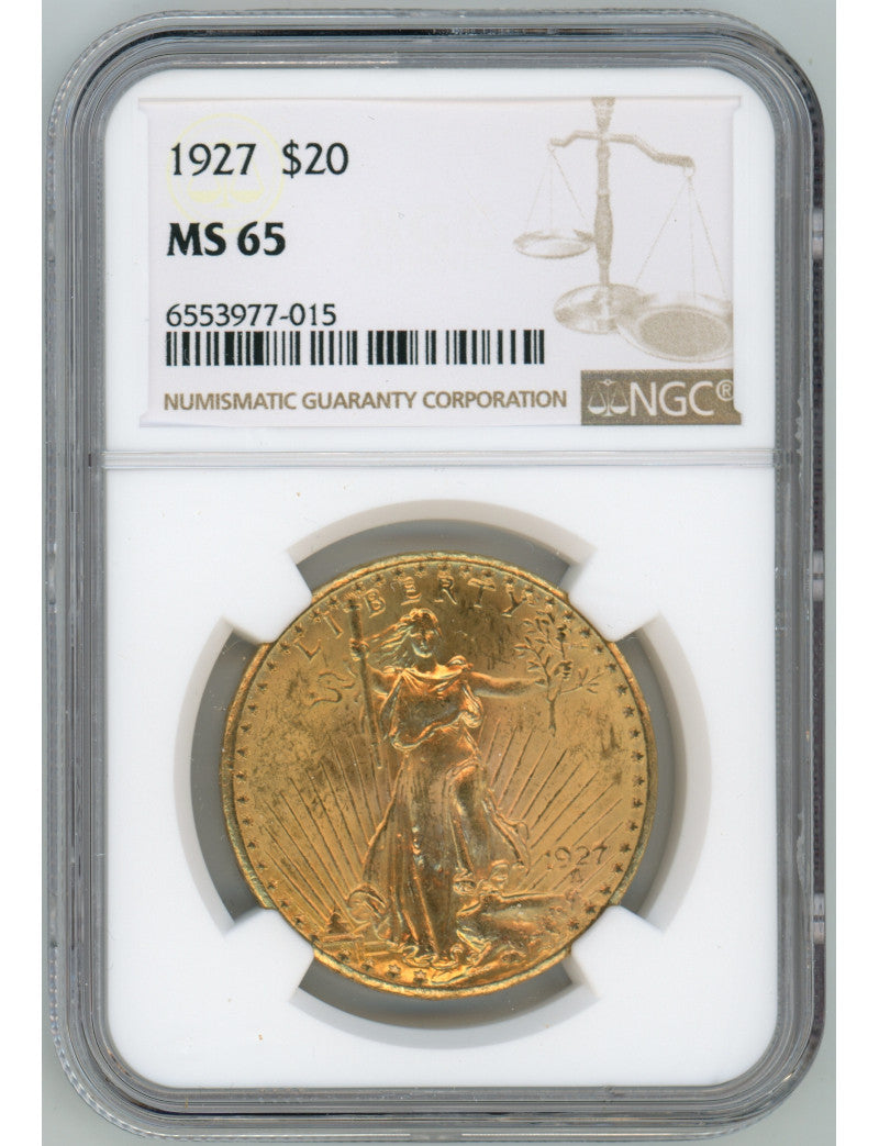 1927 $20 Saint Saint-Gaudens Double Eagle NGC MS65