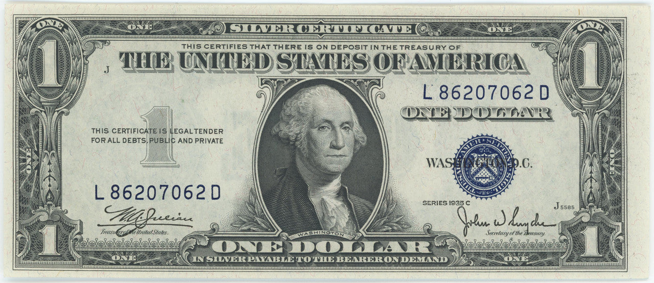 1935 One Dollar Silver Certificate AU