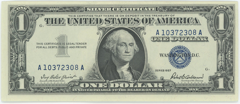 1957 One Dollar Silver Certificate AU