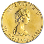 1985 1/4 Oz Gold Canadian Maple Leaf Coin BU