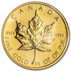 1985 1/4 Oz Gold Canadian Maple Leaf Coin BU