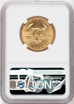 1986 $25 American Gold Eagle NGC MS70 Ron Harrigal Signed