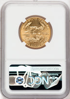 1986 $25 American Gold Eagle NGC MS70 Ron Harrigal Signed