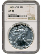 1987 American Silver Eagle NGC MS70 - Pop 906