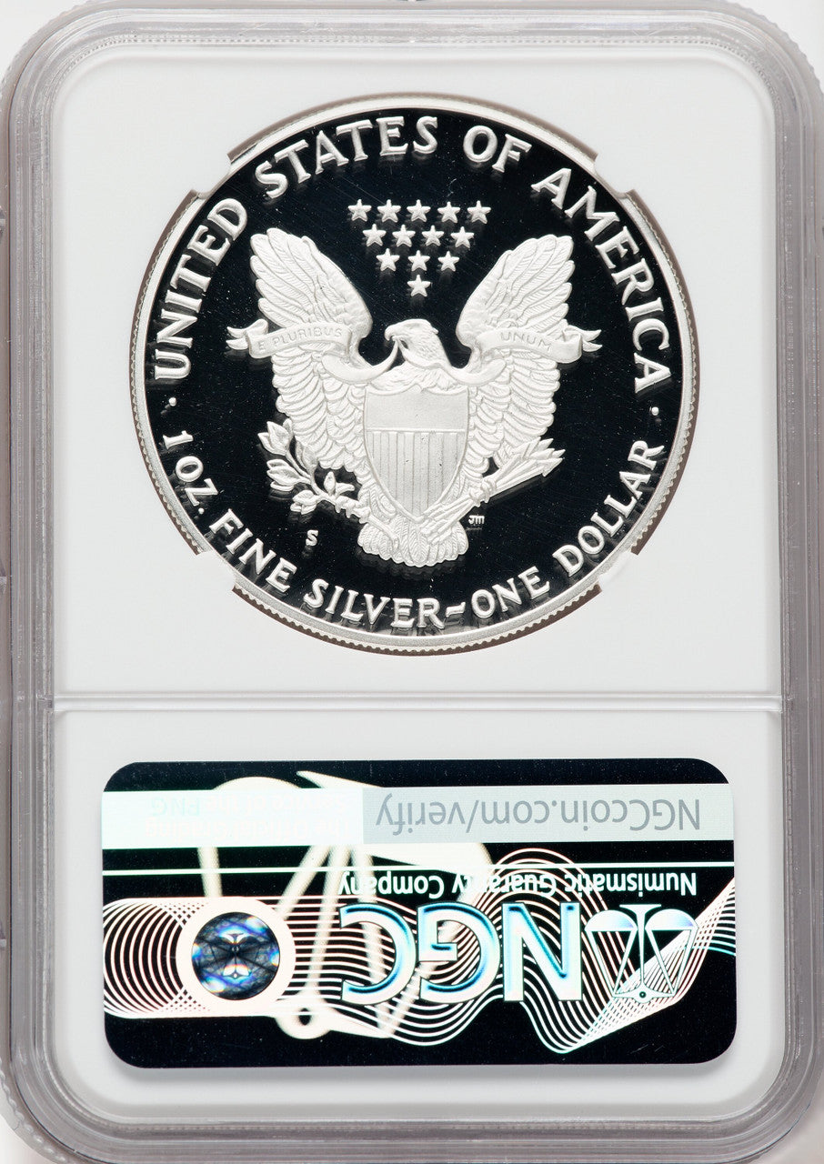 1988-S American Silver Eagle NGC PF70 Ultra Cameo Ron Harrigal Signed