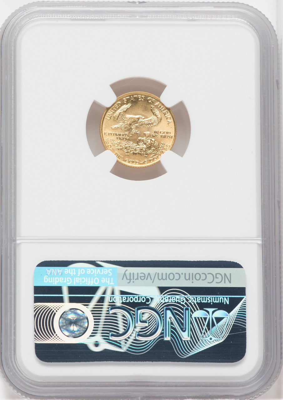1988 $5 Tenth Ounce Gold Eagle NGC MS69 Don Everhart Signed