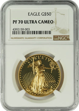1988 1 oz U.S. Mint Proof Gold Eagle NGC PF70 Ultra Cameo