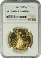 1988 1 oz U.S. Mint Proof Gold Eagle NGC PF70 Ultra Cameo