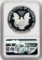 1989-S American Silver Eagle NGC PF70 Ultra Cameo Ron Harrigal Signed
