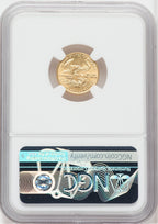 1989 $5 Tenth Ounce Gold Eagle NGC MS69 Don Everhart Signed