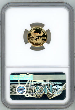 1989-P Tenth Ounce Gold Eagle NGC PF70 Ultra Cameo Mercanti Signed