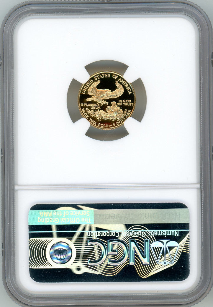 1990-P Tenth Ounce Gold Eagle NGC PF70 Ultra Cameo Mercanti Signed