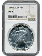 1992 American Silver Eagle NGC MS70 - Top Pop