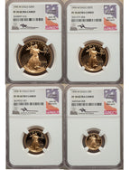 1995-W Complete 4 Coin American Gold Eagle 10th Anniversary Set NGC PF70UCAM