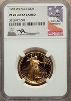 1995-W Complete 4 Coin American Gold Eagle 10th Anniversary Set NGC PF70UCAM