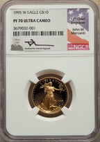 1995-W Complete 4 Coin American Gold Eagle 10th Anniversary Set NGC PF70UCAM