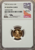 1995-W Complete 4 Coin American Gold Eagle 10th Anniversary Set NGC PF70UCAM