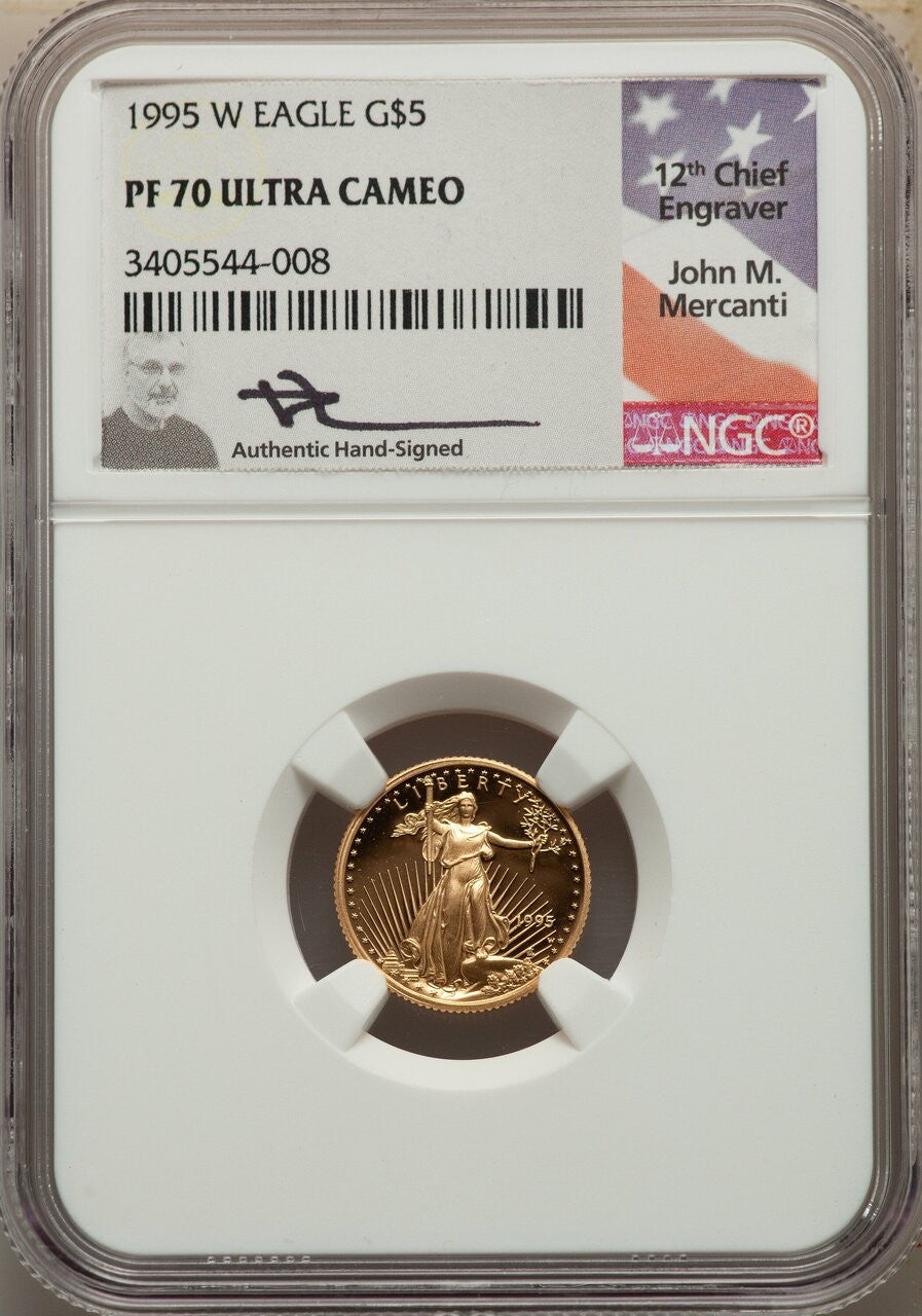 1995-W Complete 4 Coin American Gold Eagle 10th Anniversary Set NGC PF70UCAM