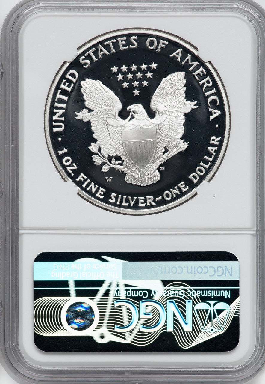 1995-W American Silver Eagle NGC PF70 Ultra Cameo Ron Harrigal Signed