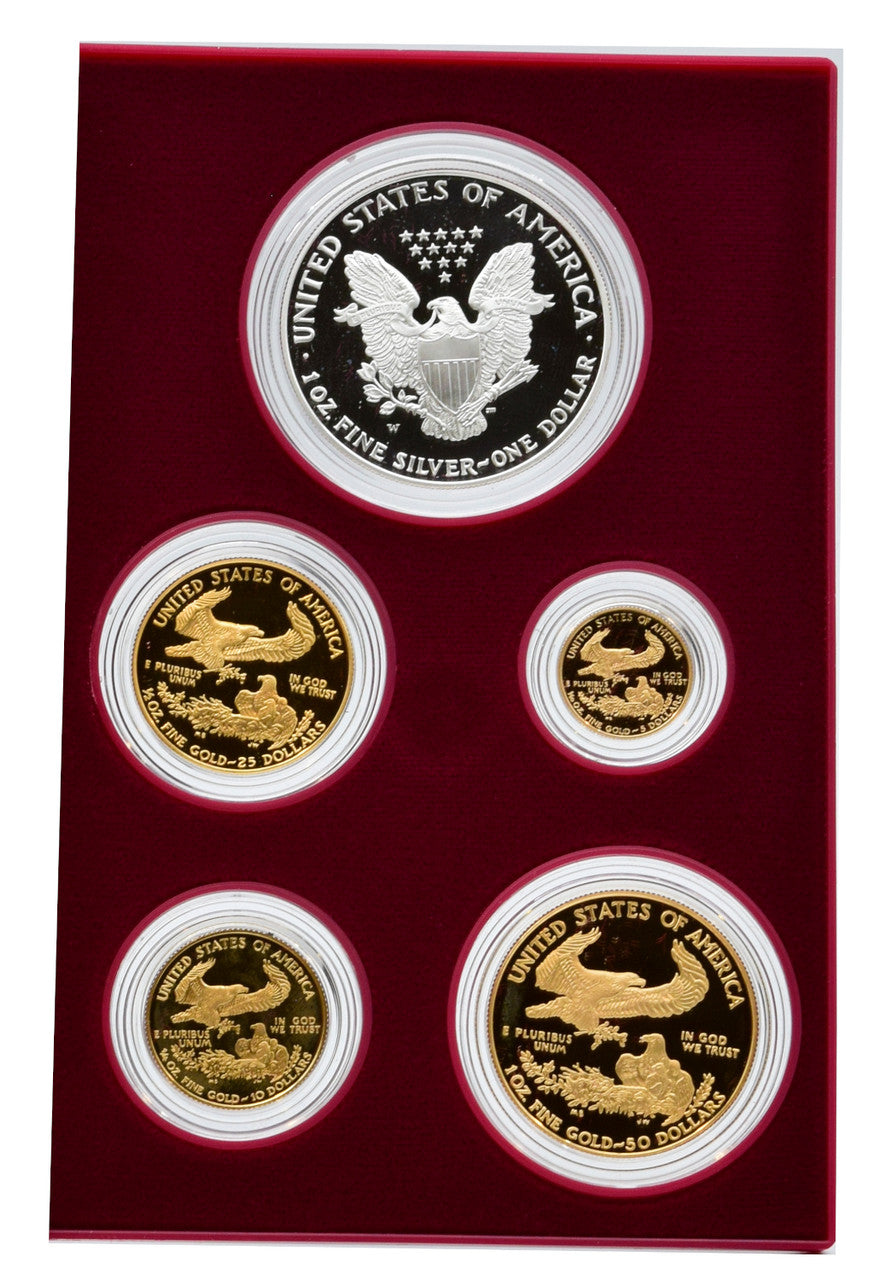1995-W American Proof Gold and Silver Eagle 5 Coin Set | LCR Coin