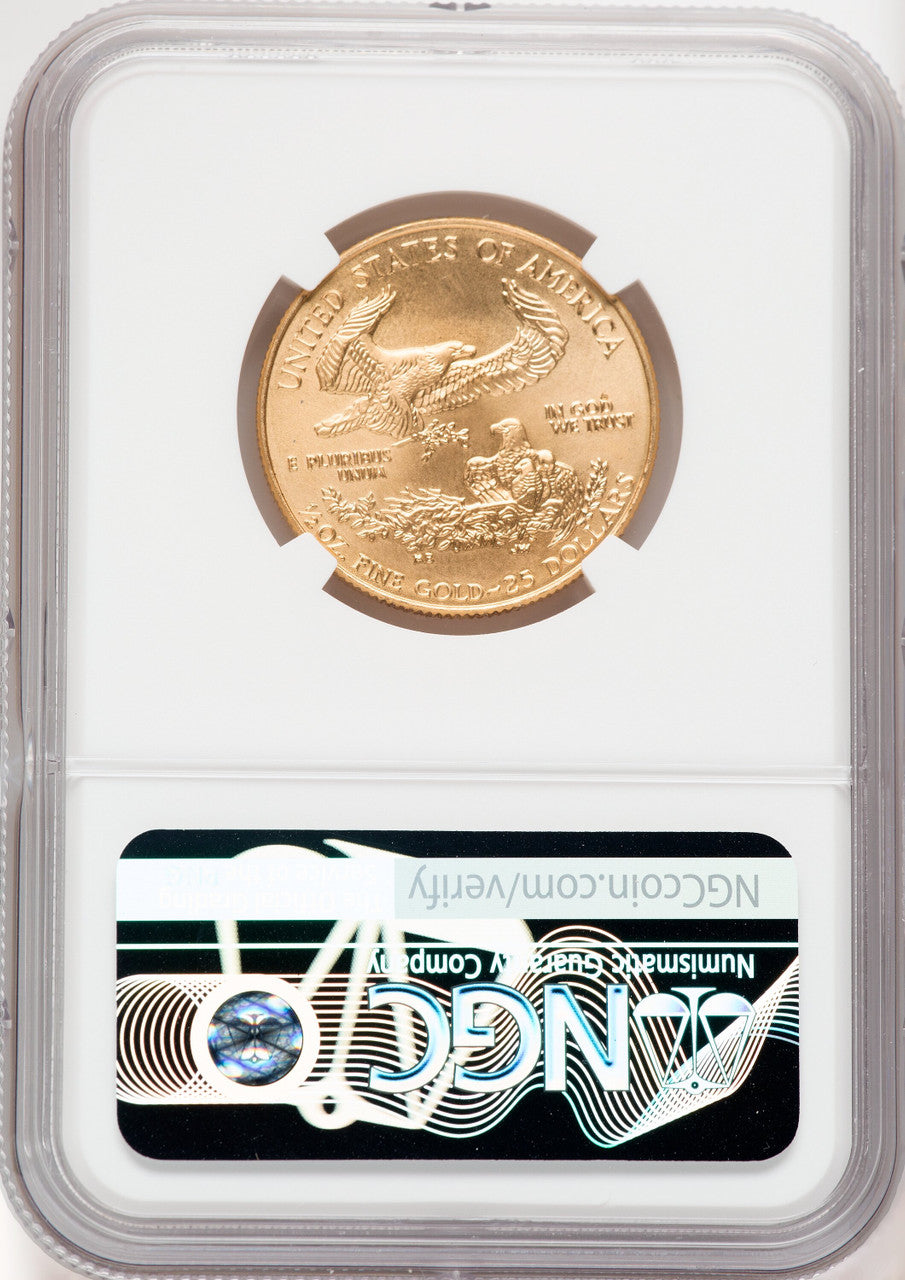 1996 $25 American Gold Eagle NGC MS69 Ron Harrigal Signed