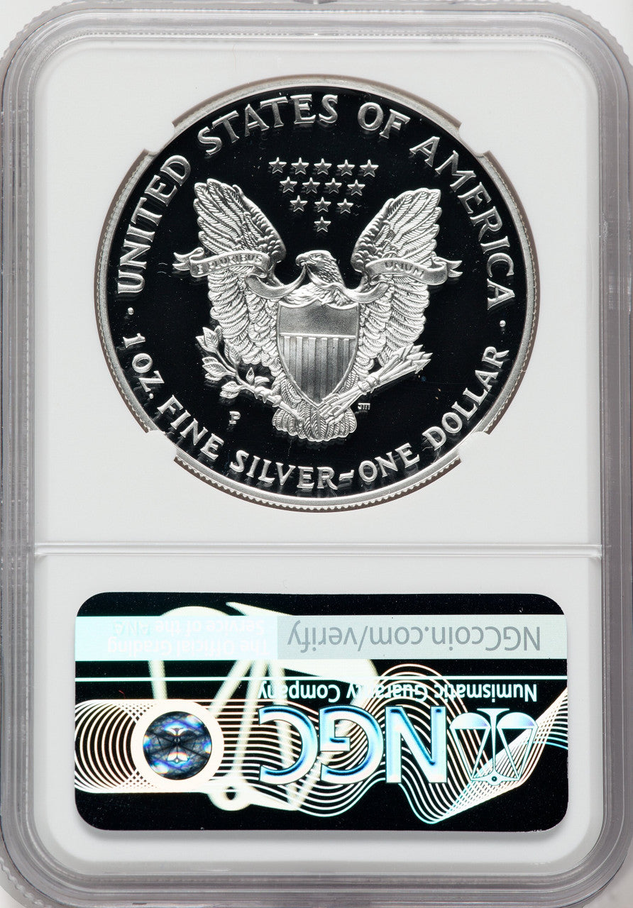1999-P American Silver Eagle NGC PF70 Ultra Cameo Ron Harrigal Signed