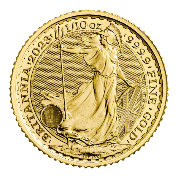 2023 1/10 oz Gold Britannia Coin King Charles III Obverse BU