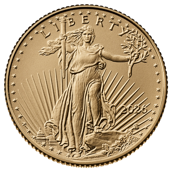 2026 1/10 oz American Gold Eagle Gold Coin Brilliant Uncirculated