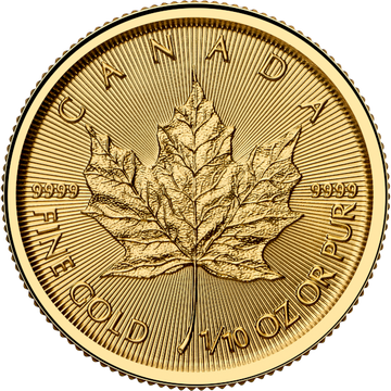 2026 1/10 oz Canadian Gold Maple Leaf Coin BU