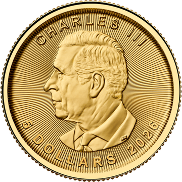 2026 1/10 oz Canadian Gold Maple Leaf Coin BU