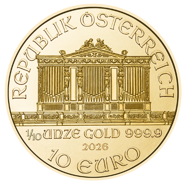 2026 1/10 OZ AUSTRIAN GOLD PHILHARMONIC
