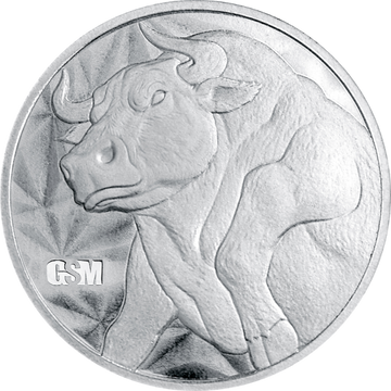 1/10 OZ SILVER ROUND BULL AND BEAR GOLDEN STATE MINT