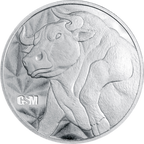 1/10 OZ SILVER ROUND BULL AND BEAR GOLDEN STATE MINT