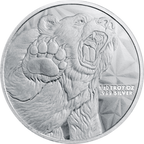 1/10 OZ SILVER ROUND BULL AND BEAR GOLDEN STATE MINT