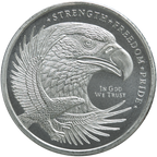 1/10 OZ SILVER ROUND EAGLE GOLDEN STATE MINT