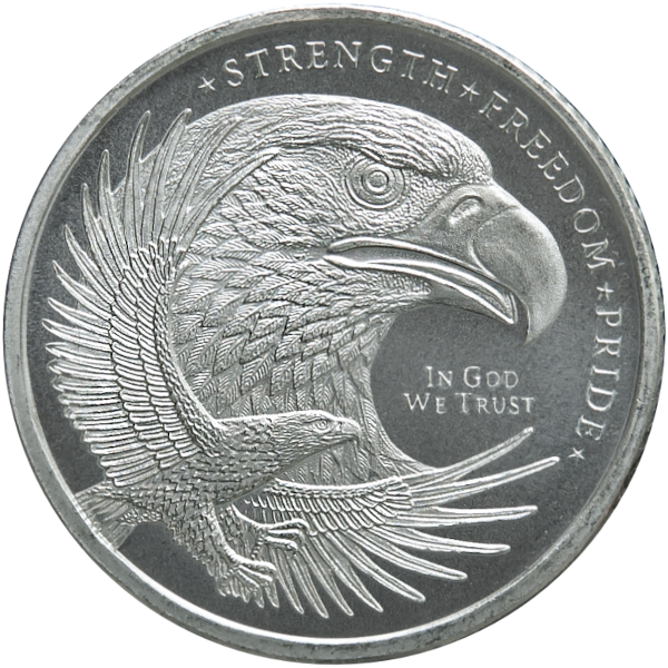 1/10 OZ SILVER ROUND EAGLE GOLDEN STATE MINT