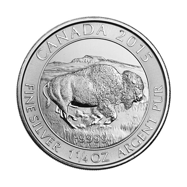 1.25 OZ CANADIAN SILVER BUFFALO - YEAR VARIES