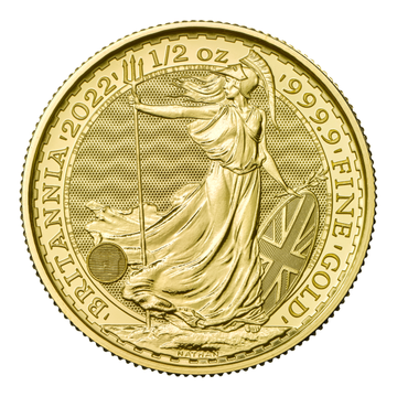 2022 Great Britain 1/2 oz Gold Britannia BU
