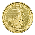 2022 Great Britain 1/2 oz Gold Britannia BU