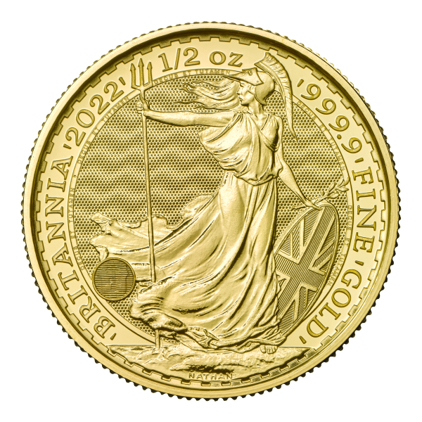 2022 Great Britain 1/2 oz Gold Britannia BU