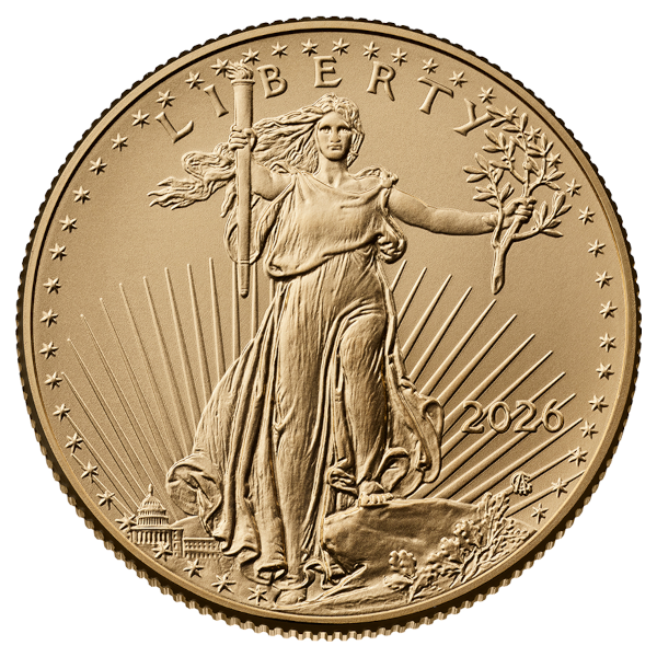 2026 1/2 oz American Gold Eagle Gold Coin Brilliant Uncirculated
