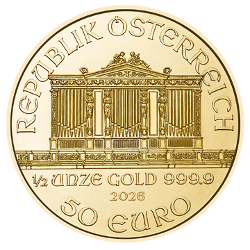 2026 1/2 OZ AUSTRIAN GOLD PHILHARMONIC