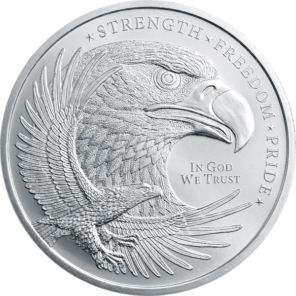 1/2 OZ SILVER ROUND EAGLE GOLDEN STATE MINT
