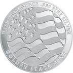 1/2 OZ SILVER ROUND EAGLE GOLDEN STATE MINT