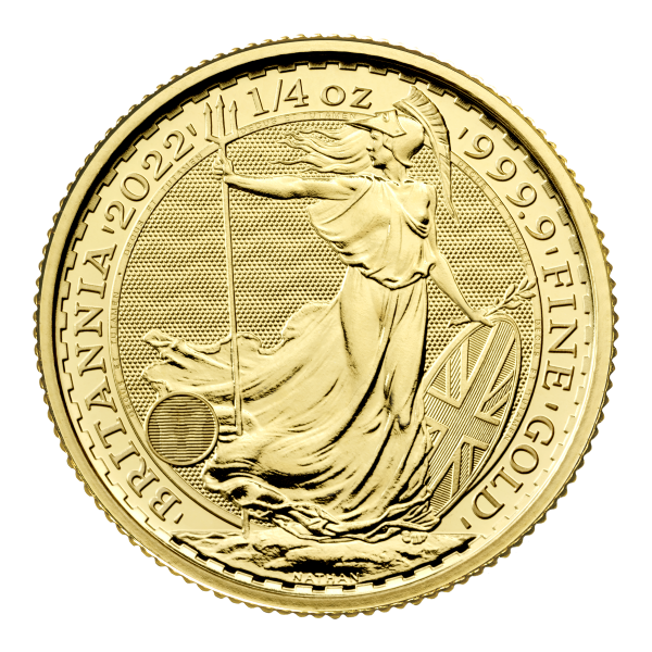 2022 Great Britain 1/4 oz Gold Britannia BU