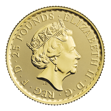 2022 Great Britain 1/4 oz Gold Britannia BU