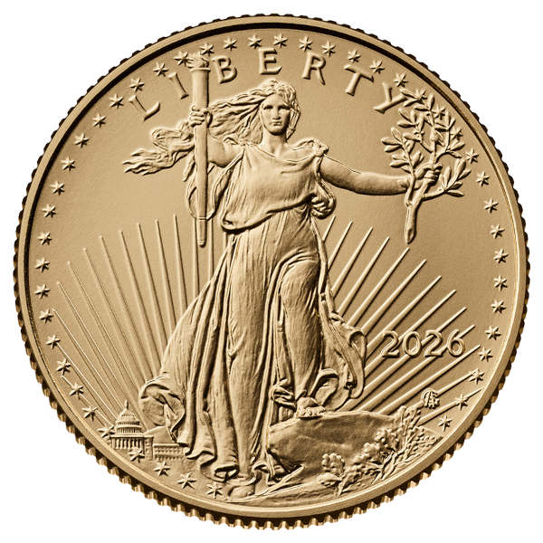 2026 1/4 oz American Gold Eagle Gold Coin Brilliant Uncirculated