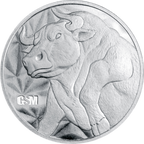 1/4 OZ SILVER ROUND BULL AND BEAR GOLDEN STATE MINT