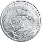 1/4 OZ SILVER ROUND EAGLE GOLDEN STATE MINT