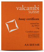 1 Kilo Valcambi Gold Bar New w/Assay